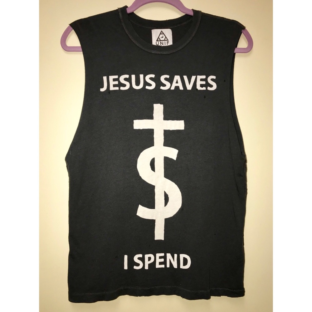 UNIF TOP—Jesus Saves I Spend